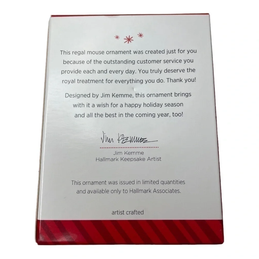 NWT 2014 Hallmark Keepsake “Royal Treatment” Associate Gift Christmas Ornament
